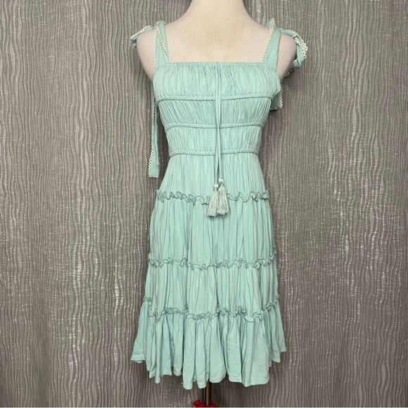 Chelsea & Violet Smocked tiered ruffle mini dress - Picture 4 of 11